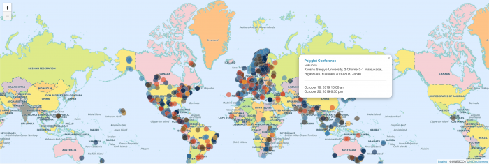 Map of Events for Year of Indigenous Languages